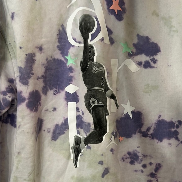 Tie-Dye Air Jordan Hoodie -Size Large - Picture 9 of 10